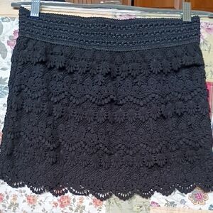 American Rag Skirt,Elegant Dark Black Lace. Sz M Like New.